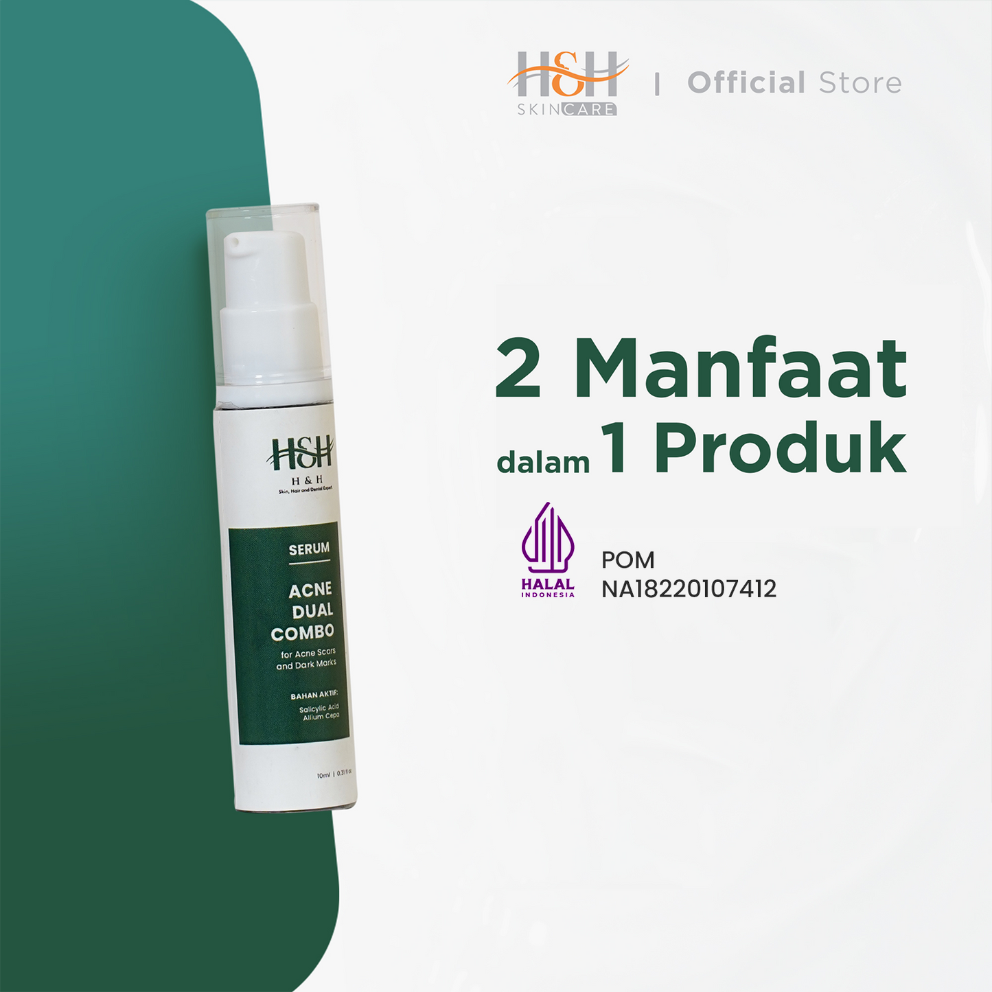 H&H Serum Acne Dual Combo, Serum Atasi Jerawat Batu