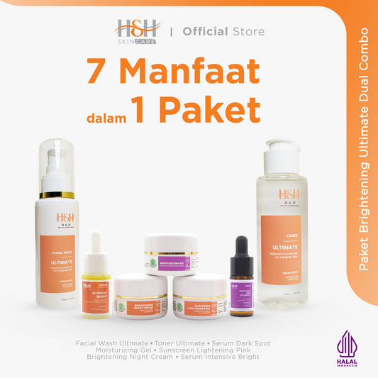 Paket Brightening Ultimate Dual Combo Oily skin, PAKET SKINCARE UNTUK MENCERAHKAN KULIT
