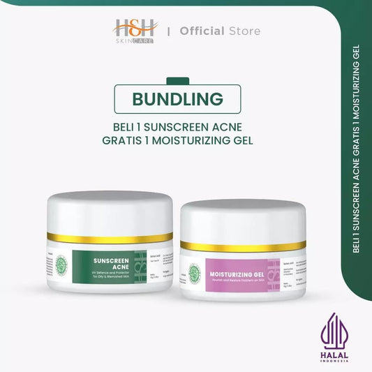 H&H Buy Sunscreen Glowing (ACNE) GRATIS Pelembab Glowing